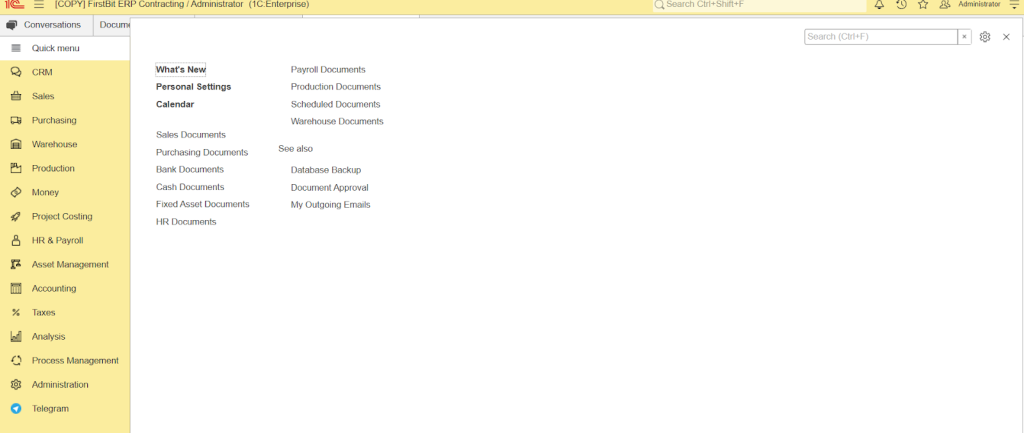 Manager Dashboard in FirstBit ERP