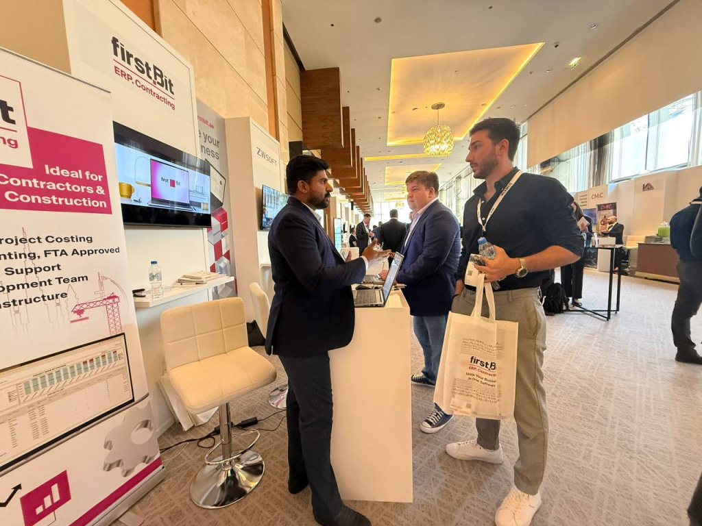 First Bit team meeting clients at the stand