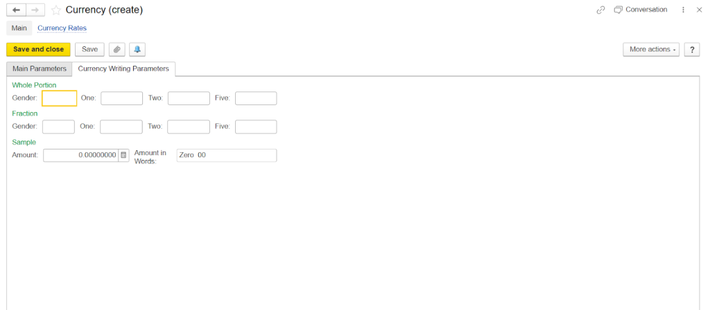 Manually entering the currency rates option in FirstBit