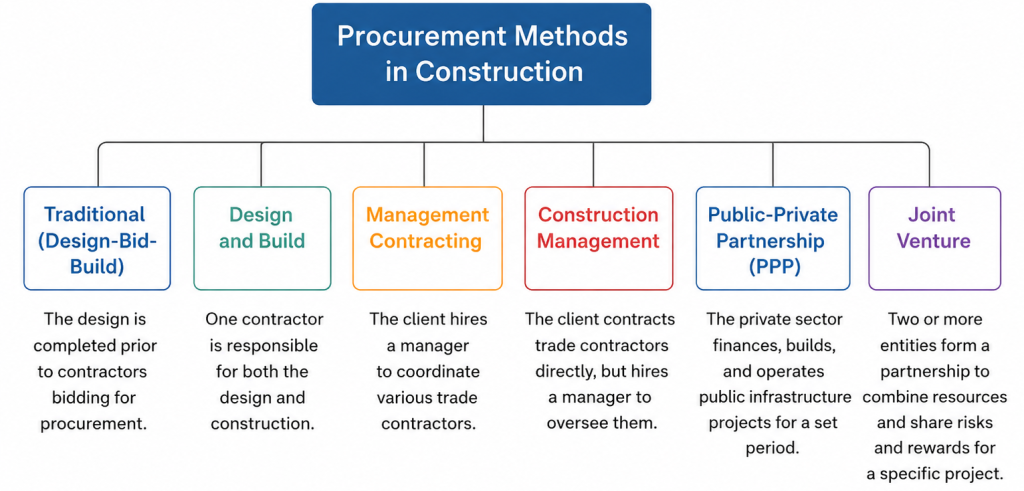 Types of procurement methods in construction