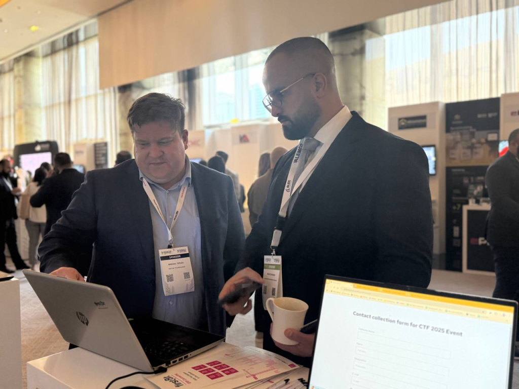 First Bit team meeting clients at the stand