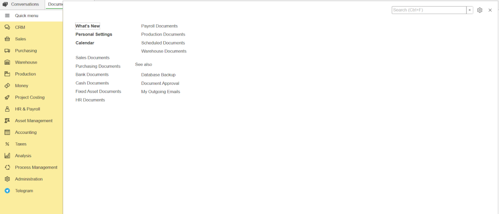 Dashboard in FirstBit ERP