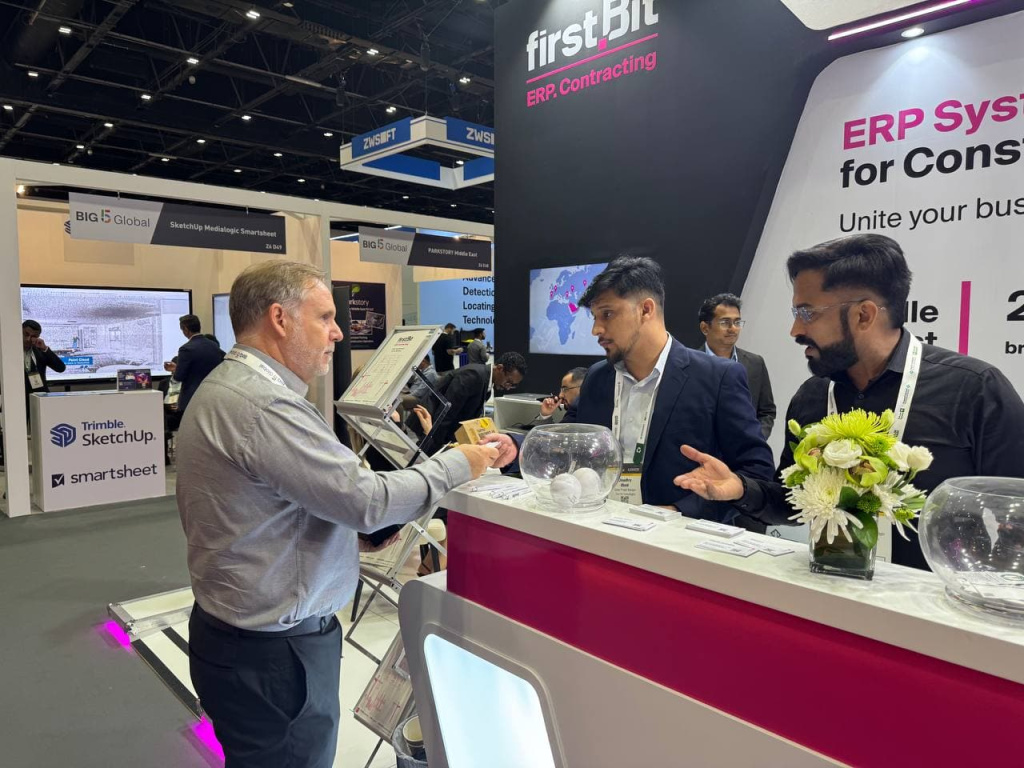 First Bit team meeting clients at the stand