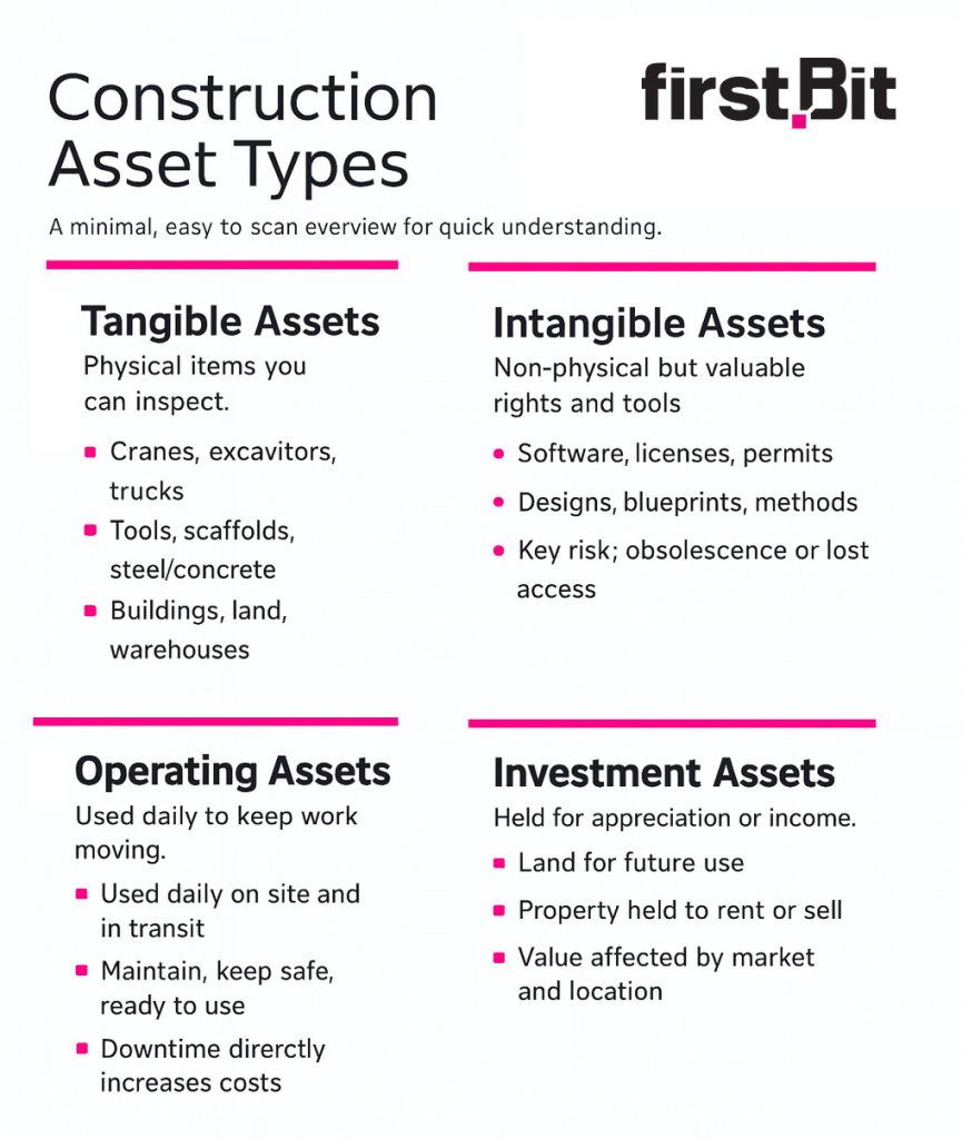 Construction asset types