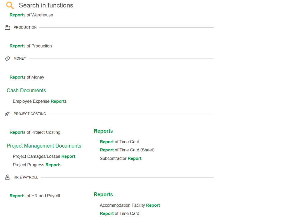 Types of reports in FirstBit ERP