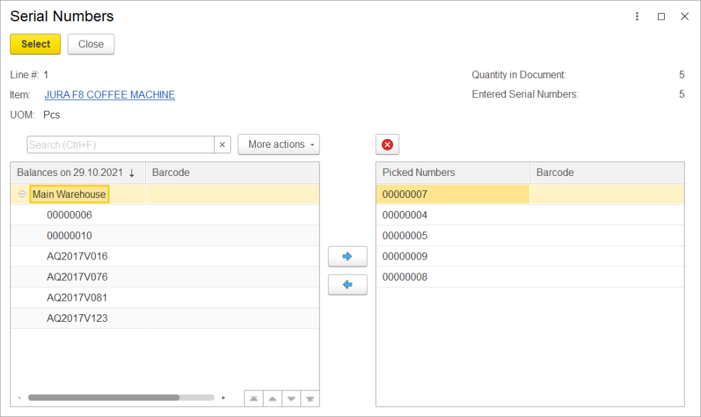 Storage and Purchasing Parameters in FirstBit ERP