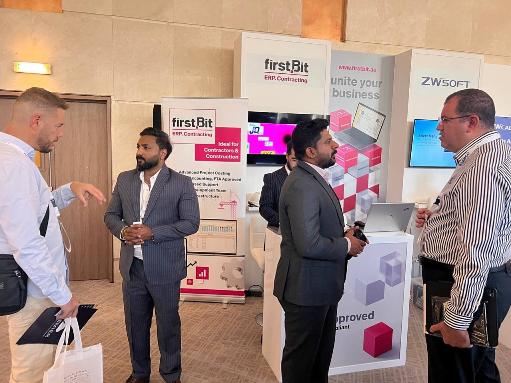 First Bit team meeting clients at the stand
