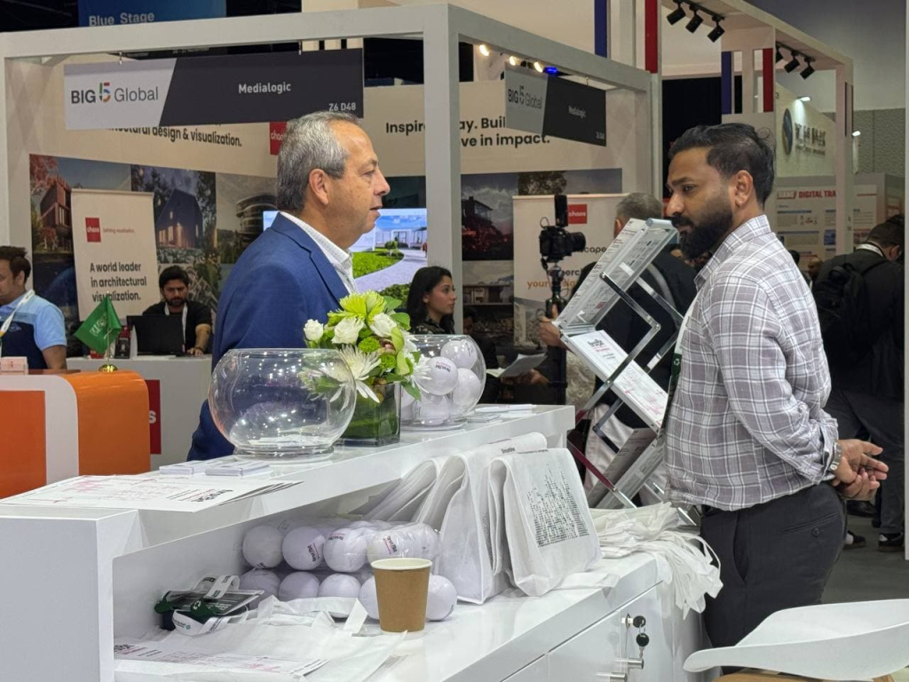  First Bit team meeting clients at the stand