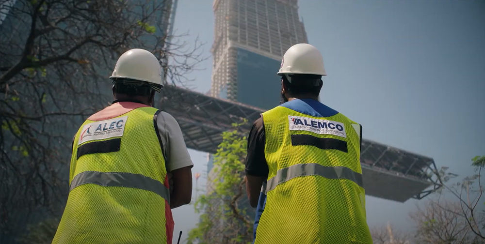 workers at the construction site
