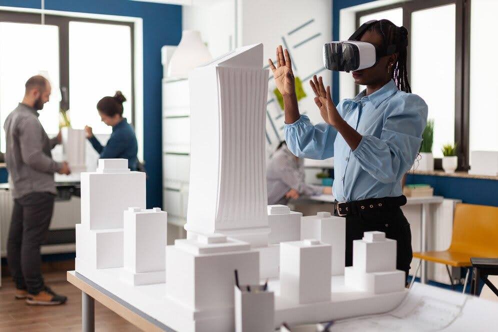 Using VR glasses at work