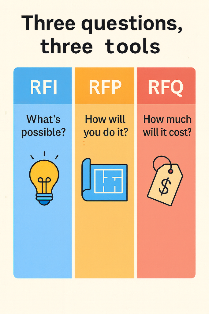 RFI vs RFQ vs RFP
