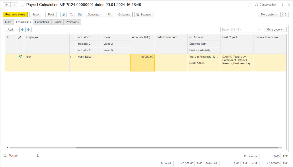Payroll Calculation
