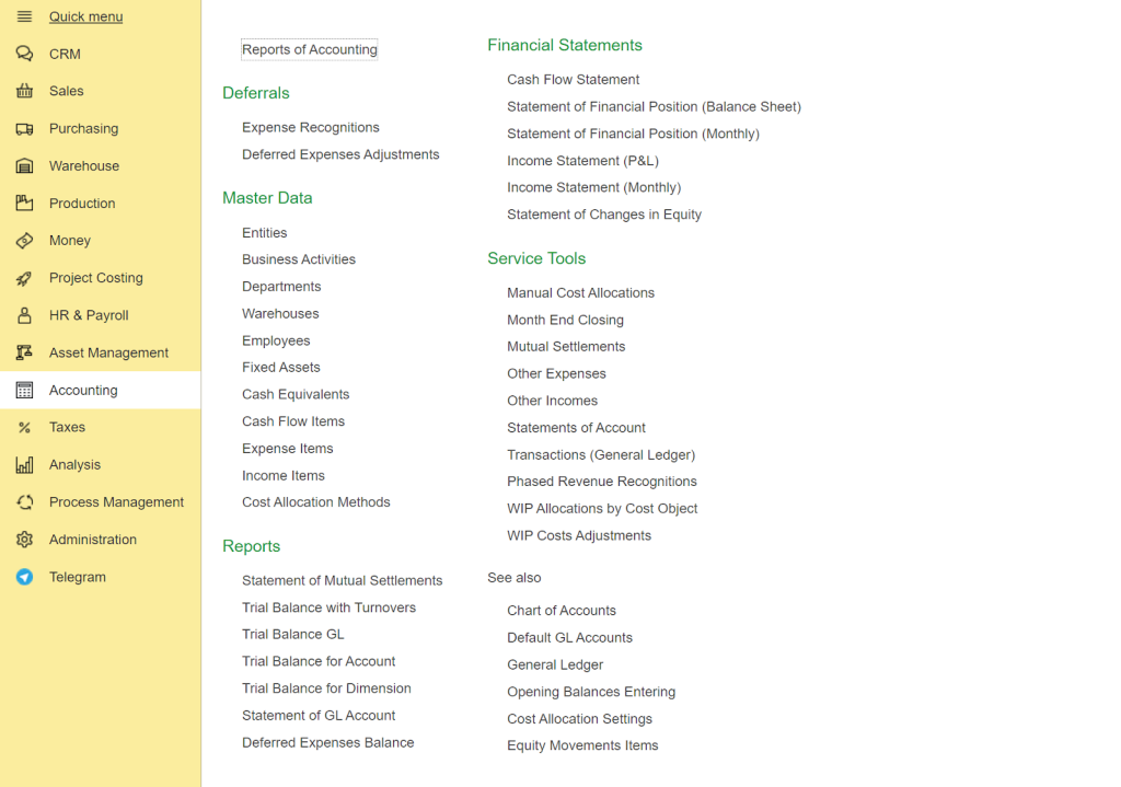 Accounting and Finance Management ERP